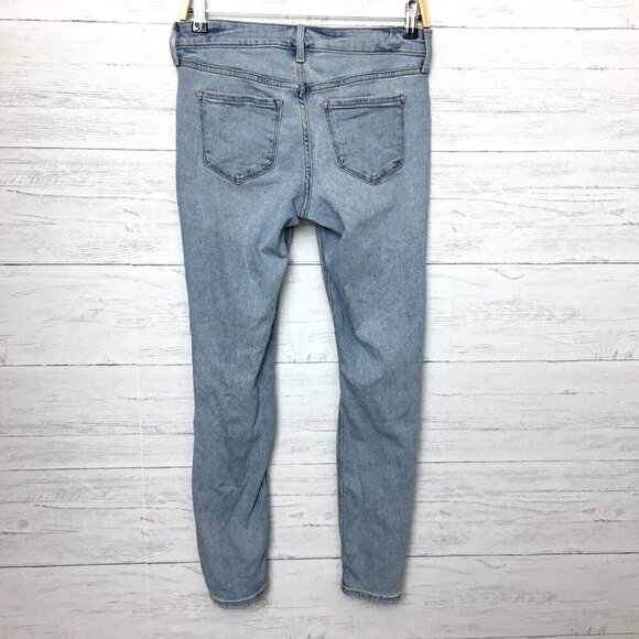 Old Navy Women's Jeans Rockstar Super Skinny Low Rise Button Fly Distressed 4 - Picture 2 of 8